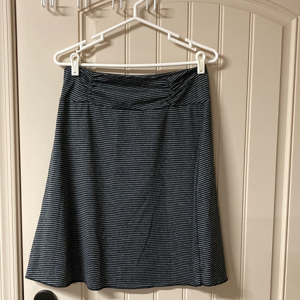 Tranquility by Colorado Clothing Sz L Pull On A-Line Stretch Stripe Modest Skirt